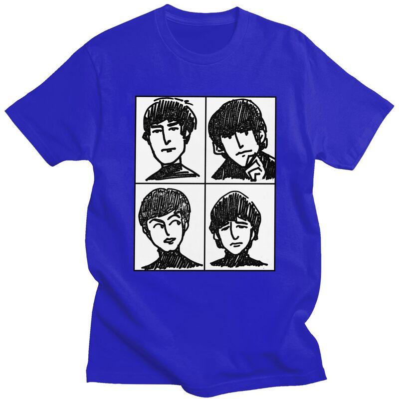 Индивидуальные футболки в стиле хэви-металл, рок, The Beatle для мужчин, с коротким рукавом, повседневная, крутая, приталенная, из чистого хлопка, подарок