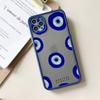 Чехол для телефона Lucky Evil Eye Blue Abstract матовый прозрачный для iPhone 11 12 13 6 s 7 8 plus mini x xs xr pro max