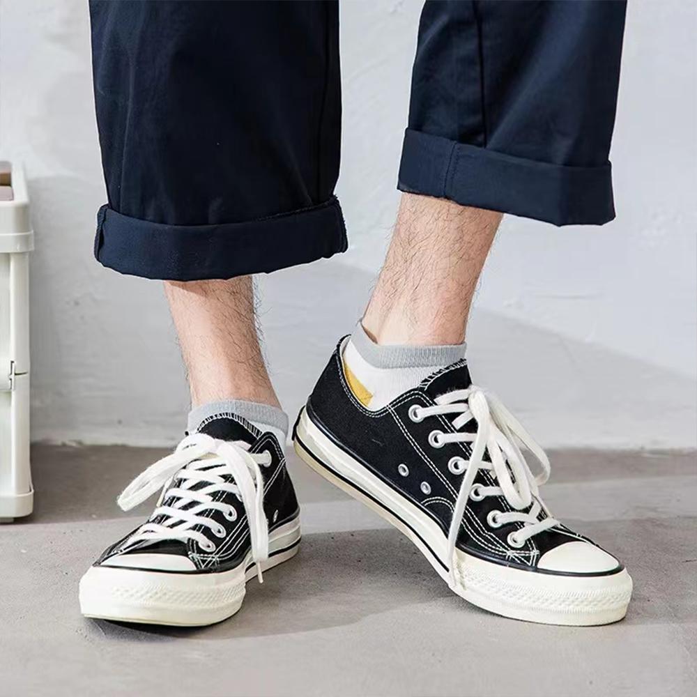 5 пар высококачественных коротких мужских деловых носков на лето и осень, модных, свежих, с мультяшными полосками, дышащих, удобных, носков для мальчиков