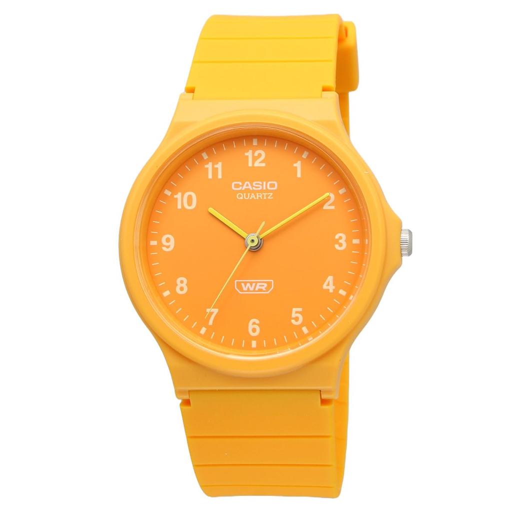 CASIO MQ-24B-9B analog watch unisex orange yellow biomass plastic band overseas model