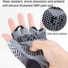 Men Gloves Thick Anti-slip Half Finger Shock-absorbing Gloves Mittens for Gym