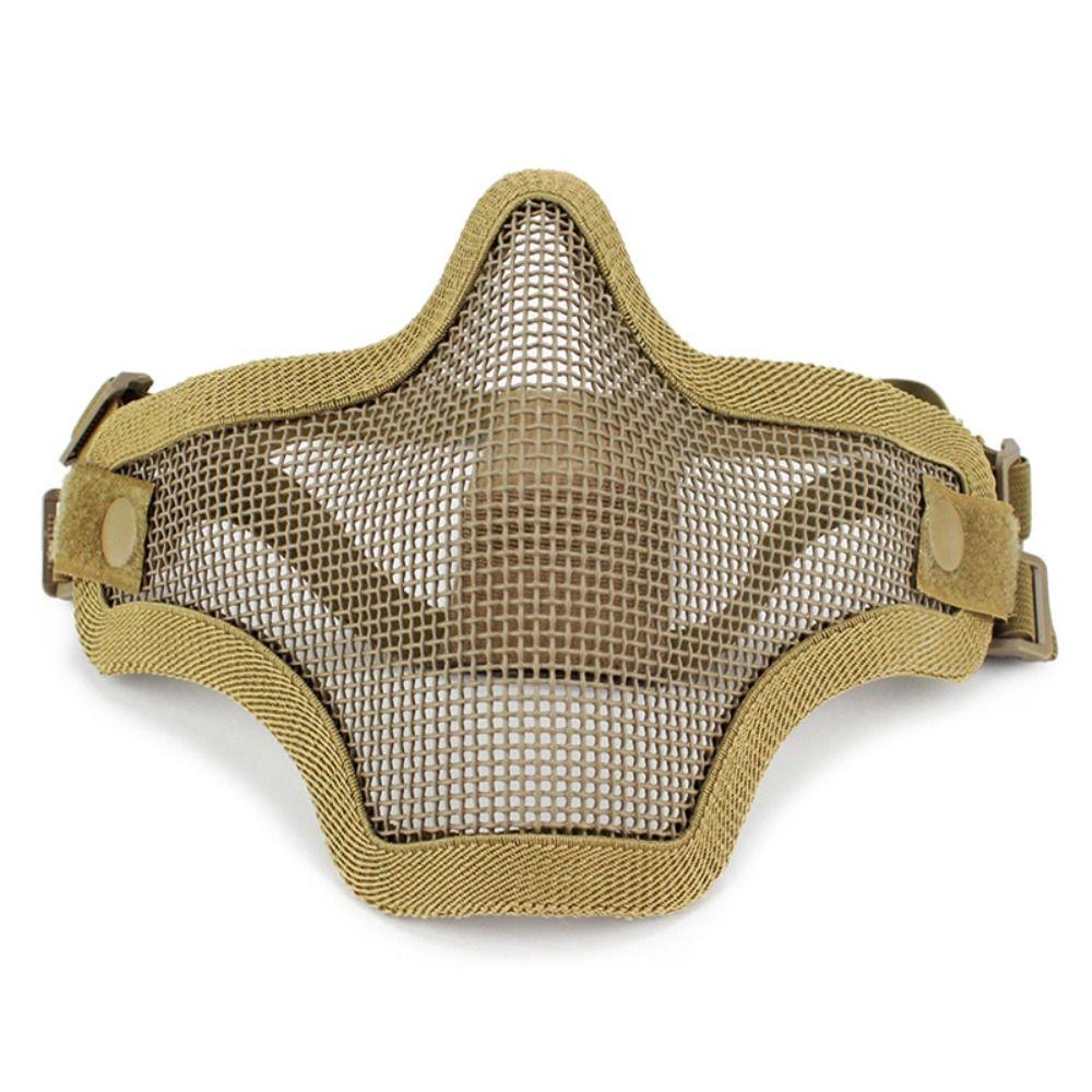 Adjustable Metal Face Mask Protective Strike Steel Mesh Mask Half Face Wire Mask Cosplay Costume