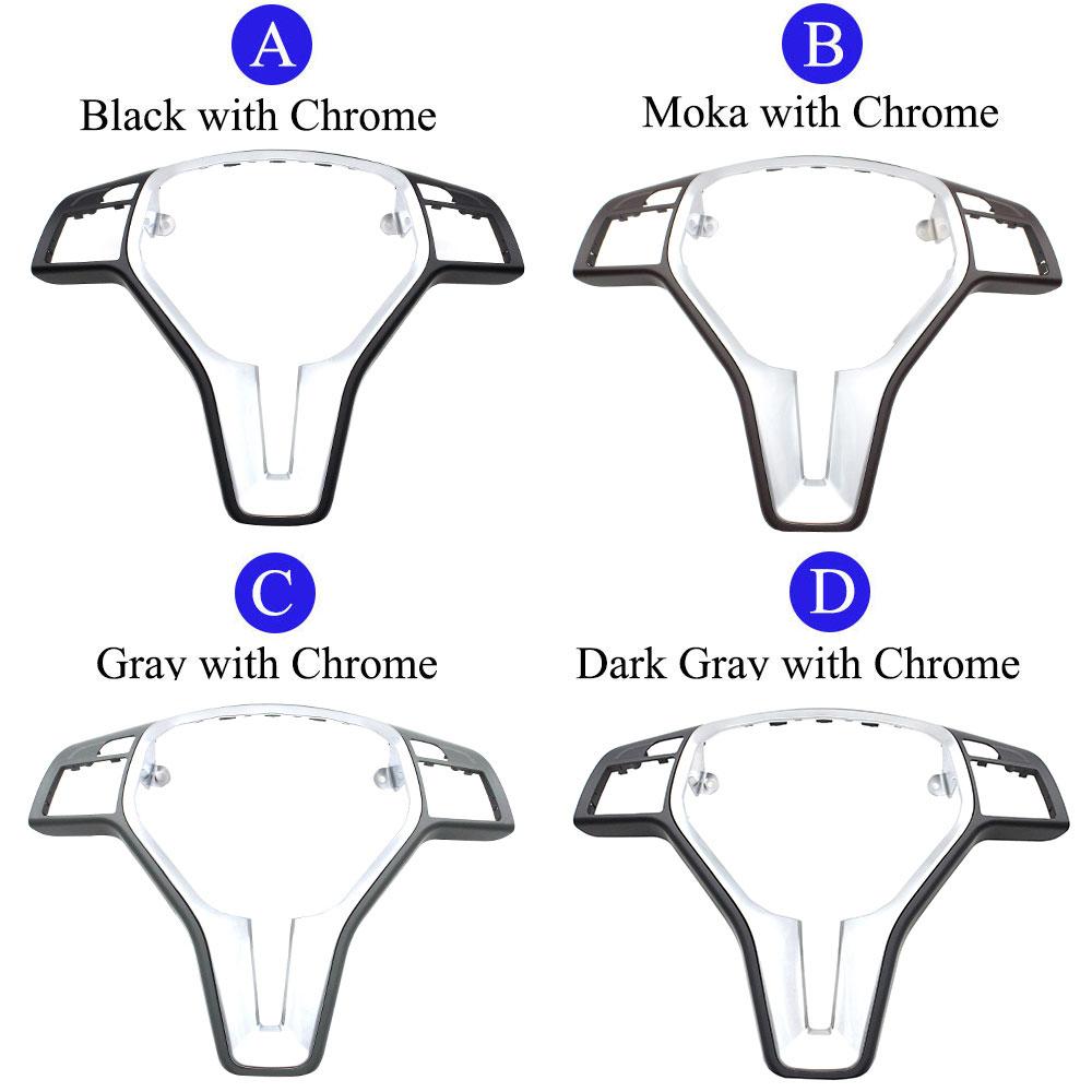 Черный карбоновый автомобильный хромированный чехол на руль, замена внешней панели, накладка для Benz CE GLK CLS Class W176 W204 W212 GLK204