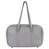 HeM School Bag Bestie High School Commuting Boston Faux Large with Charm x Beige [HEM] - Girls' Bag, Leather, Capacity, Lightweight, Unisex, Cute gray