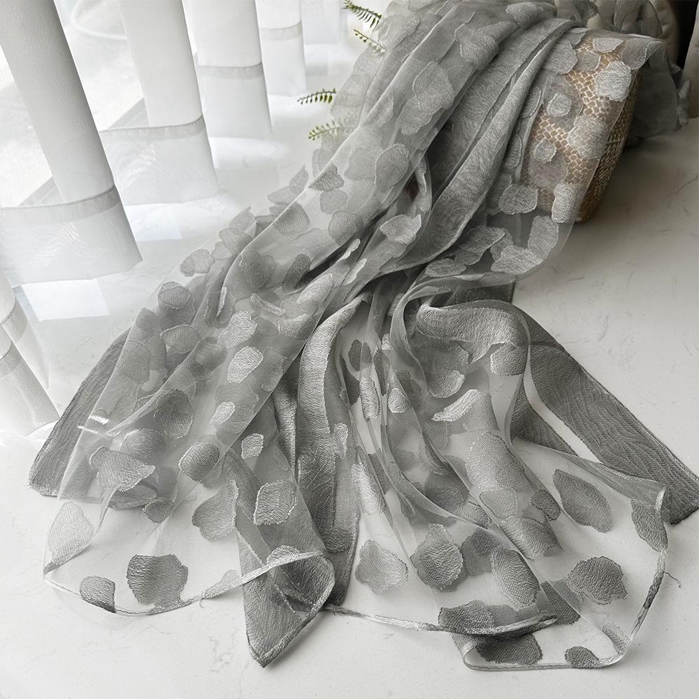 Gradient Color Block Bamboo Yarn Scarf for Women - Japanese Korean Mori Girl Style, Autumn Winter Cotton Linen Flax Shawl