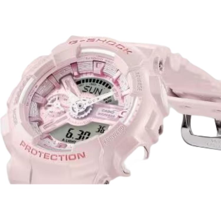 CASIO 200m Waterproof Quartz Movement Resin Strap Watch Women's Watch Pink Watch Dial GMA-S110ST-4A