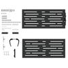 Garden Gate Black 85 x 100 cm Powder Coated Steel