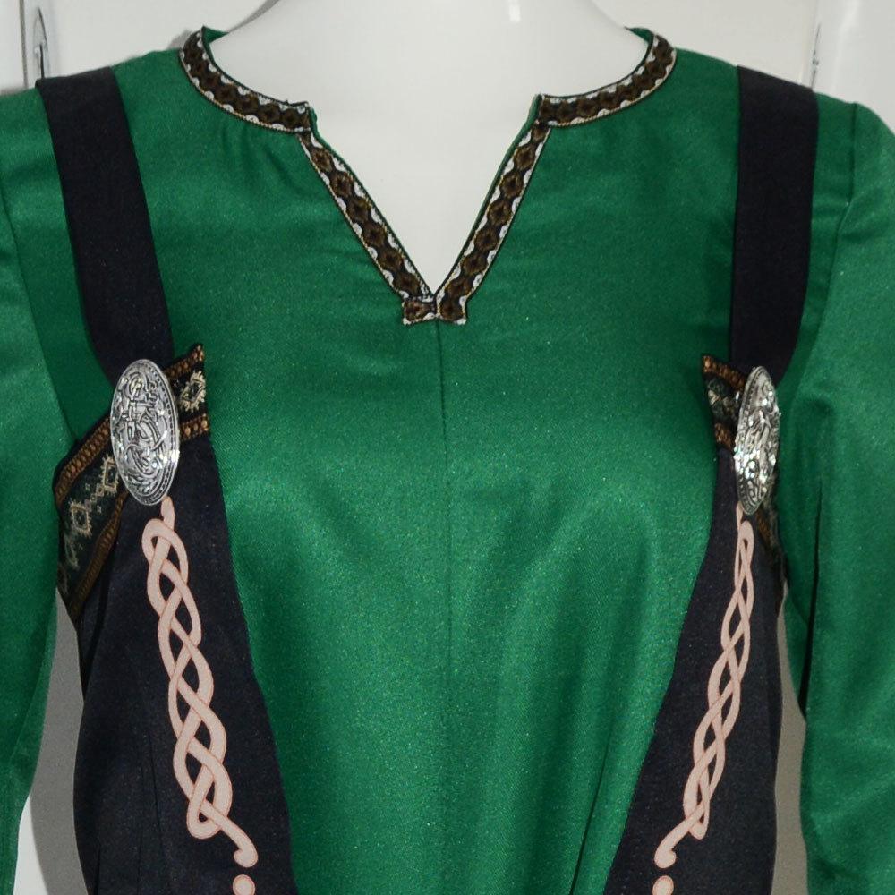 Viking long sleeve dress Women's vintage dress Medieval Viking apron two-piece costume