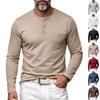 Relaxed Fit Casual Men S Long Sleeve Henley Neck T Shirt With Pocket