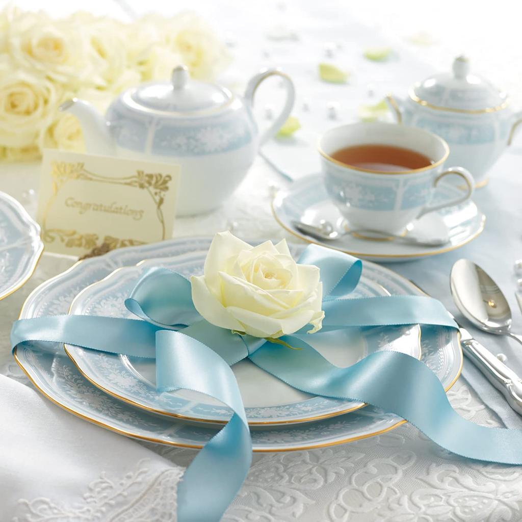 Набор тарелок Noritake 27 см, кружевное дерево, золото 27 см x 1 шт. x 5 шт., синий тонкий фарфор 16,5 см 16,5 см Y6714A/1507