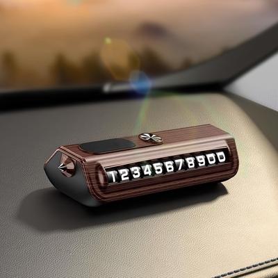 Вращающийся дисплей парковочного номера из углеродного волокна премиум-класса с аварийным стеклоразбивателем - скрытый дизайн для обеспечения конфиденциальности