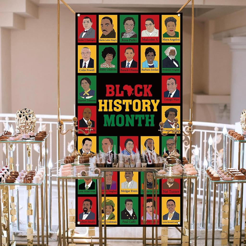 Black History Month Door Cover n n Holiday Art Posters Classroom Door Banner Photography School Home Porch Decoration