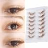 7 Pairs Natural Look Manga Anime Lashes Brown Eyelashes Extension Wispy Eyelashes  Women Beauty