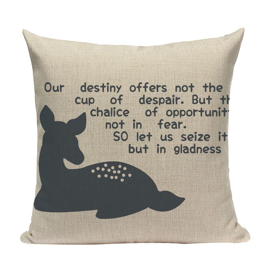 Декоративные чехлы для подушек в скандинавском стиле, оригинальные подушки с медведем и оленем, высококачественный декор на заказ, наволочка с квадратным принтом 45 см x 45 см