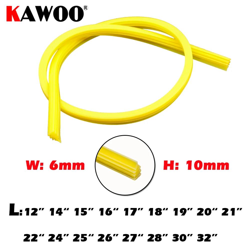 4pcs Car Wiper Blade Silica gel Silicon Refill Strips for Frameless Wipers 6mm 12"14"15“16"17"18"19"20"21"22"24"25"26"28"30"32" Wipers Blades 3