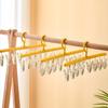 Clothes Drying Hanger 8 Clips 360 Degree Rotatable Windproof Plastic Laundry Hanger Underwear Socks Holder Household Supplies