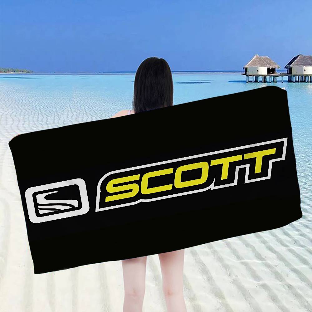S-Scott Bike logo Microfiber Beach Towel Absorbent Quick dry Soft Yoga Swimming Resort Mountain Climbing Towel
