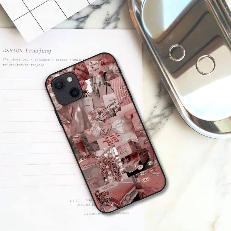 Чехол для телефона с эстетическим коллажем для iPhone 11 12 Mini 13 Pro XS Max X 8 7 6s Plus 5 SE XR Shell