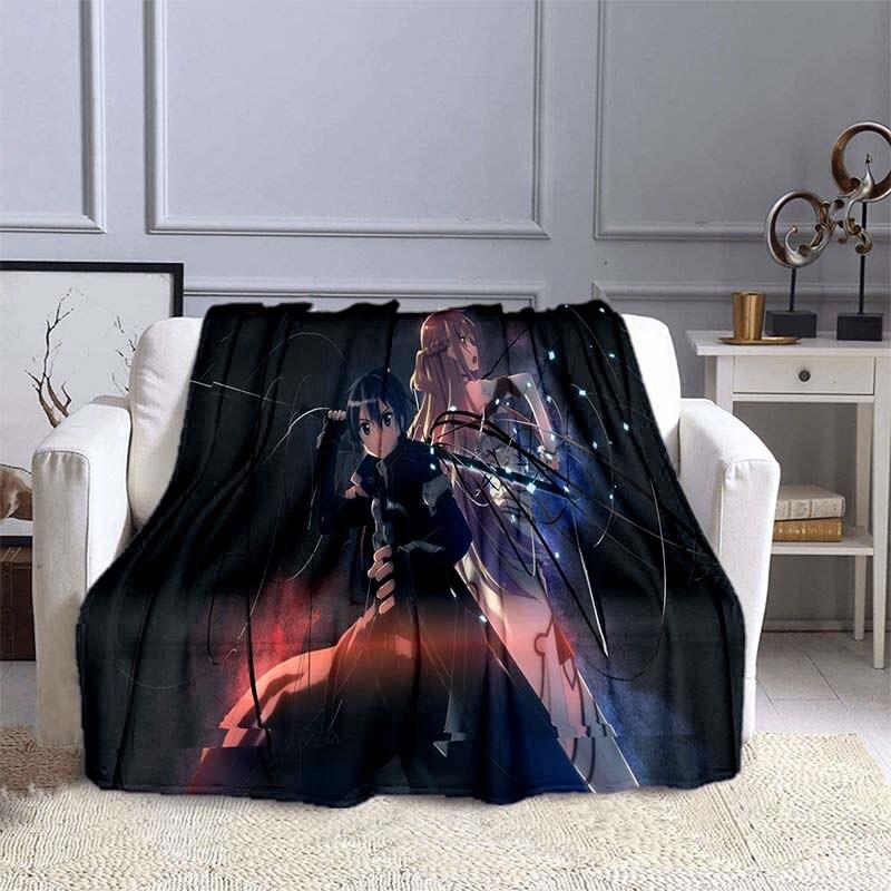 Аниме SAO Sword Art Online аниме современное одеяло Gedruckt Bettdecke Geschenk фланелевые мягкие плюшевые одеяла для дивана-кровати
