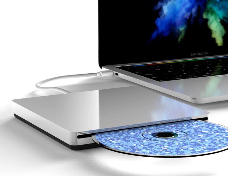 Ультратонкий внешний оптический привод Type-C/USB для мобильных устройств, DVD-резак