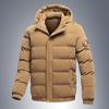 Хлопковая одежда Зимняя хлопковая куртка Модная брендовая мужская короткая повседневная теплая утолщенная хлопковая одежда Свободная куртка с капюшоном