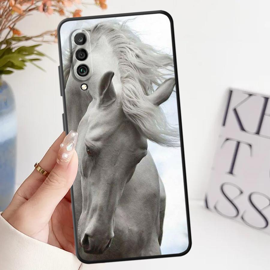 Мягкий чехол с изображением животного (лошадь) для Huawei P Smart 2019 P20 P40 Lite P30 P20 Pro P20 Lite 2018