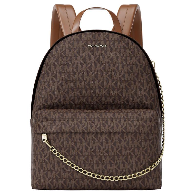 Michael Kors Рюкзак со знаком качества Slater, из водостойкого холста, среднего размера, женский, коричневый