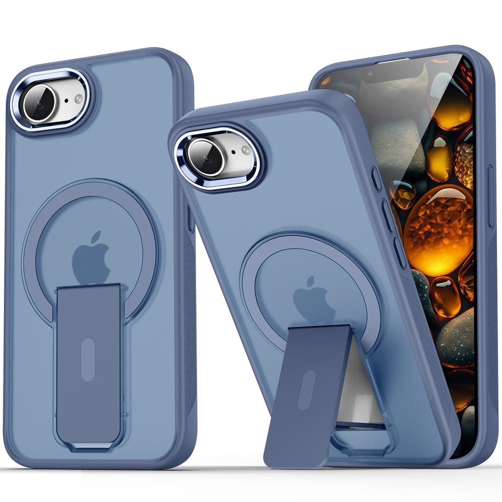 For iPhone 16e Case Compatible with MagSafe PC + TPU Phone Cover with Kickstand