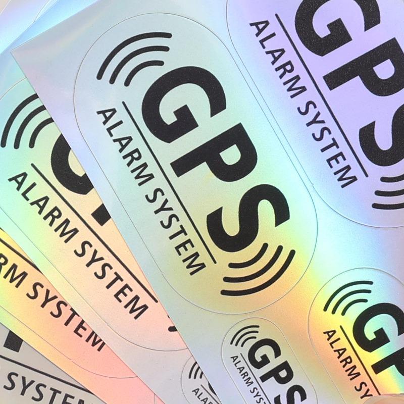 6 шт./компл. Светоотражающая Лазерная GPS Система Сигнализации Наклейки на Автомобиль Водонепроницаемые DIY Наклейки из Винила для Окна Автомобиля, Боковой, Заднего Стекла