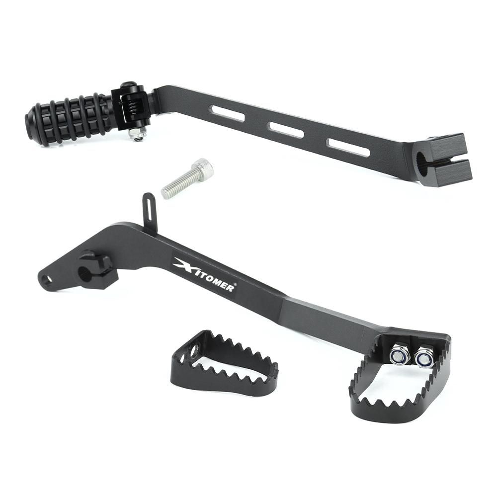 Motorcycle Steel Foldable Brake Pedal Lever For Kawasaki KLR650 1987-2013 2015 2016 2017 2018 KLR 650 Gear Shifter Shift Lever