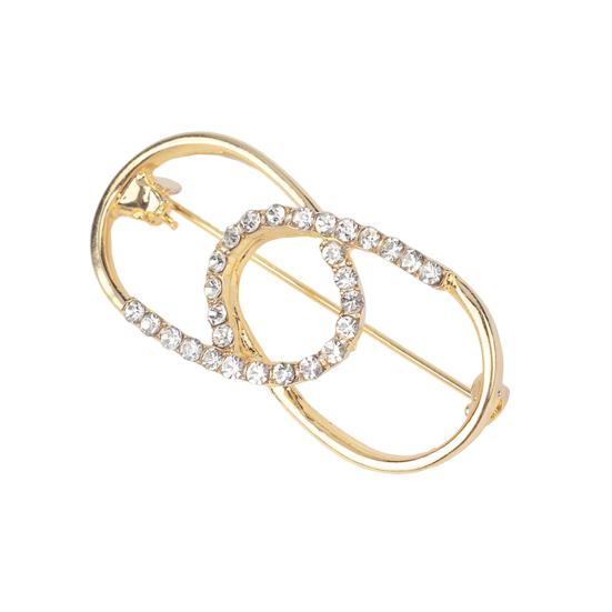 Brooch Pin Sparkling Geometric Shape Rustproof Corrosion Resistant Stunning Visual Effect Alloy Shiny Waist Pin Brooch Clothing Decoration for Women