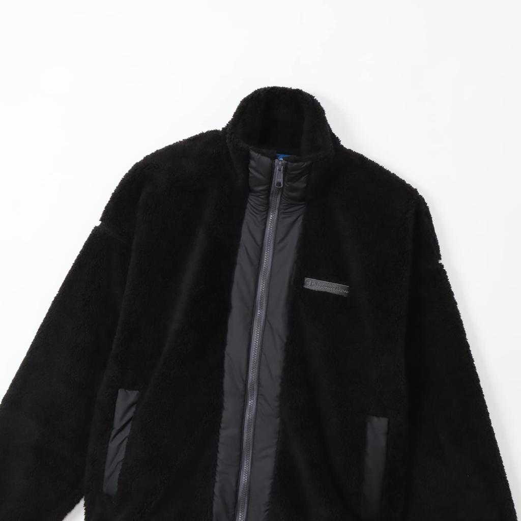 Champion Long Sleeve Stretch Warm Windproof Zip Jacket with Script Size L Women's Logo, Black, (CW-YS603)