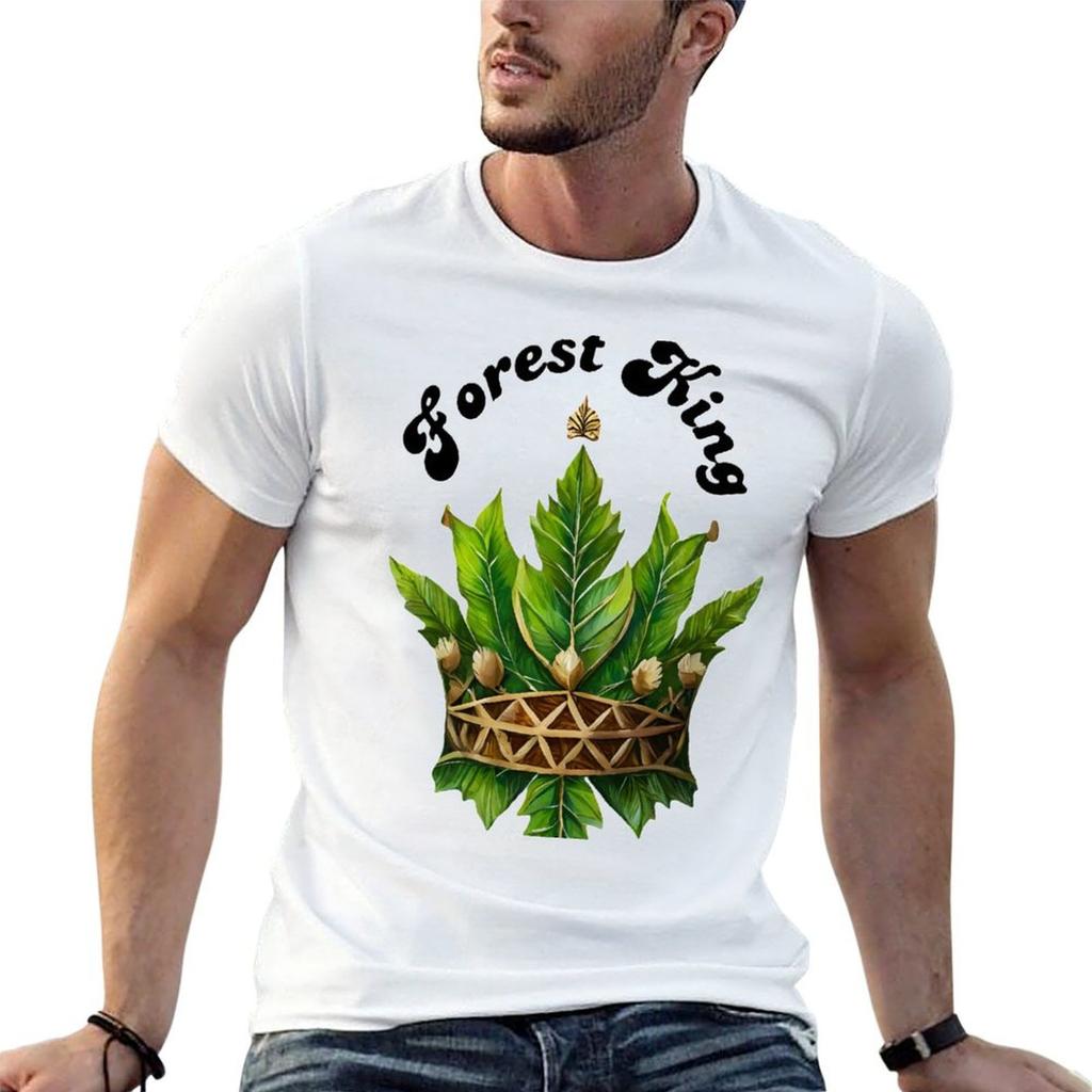 Forest King Crown T-Shirt t shirt man casual cotton t shirts high quality black cotton t-shirt