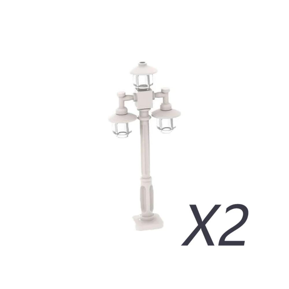 City Street Series Building Blocks Accessories Rail Transit Train Signal Light Railings Brick Toilet Flower Bed Phone Box Toy