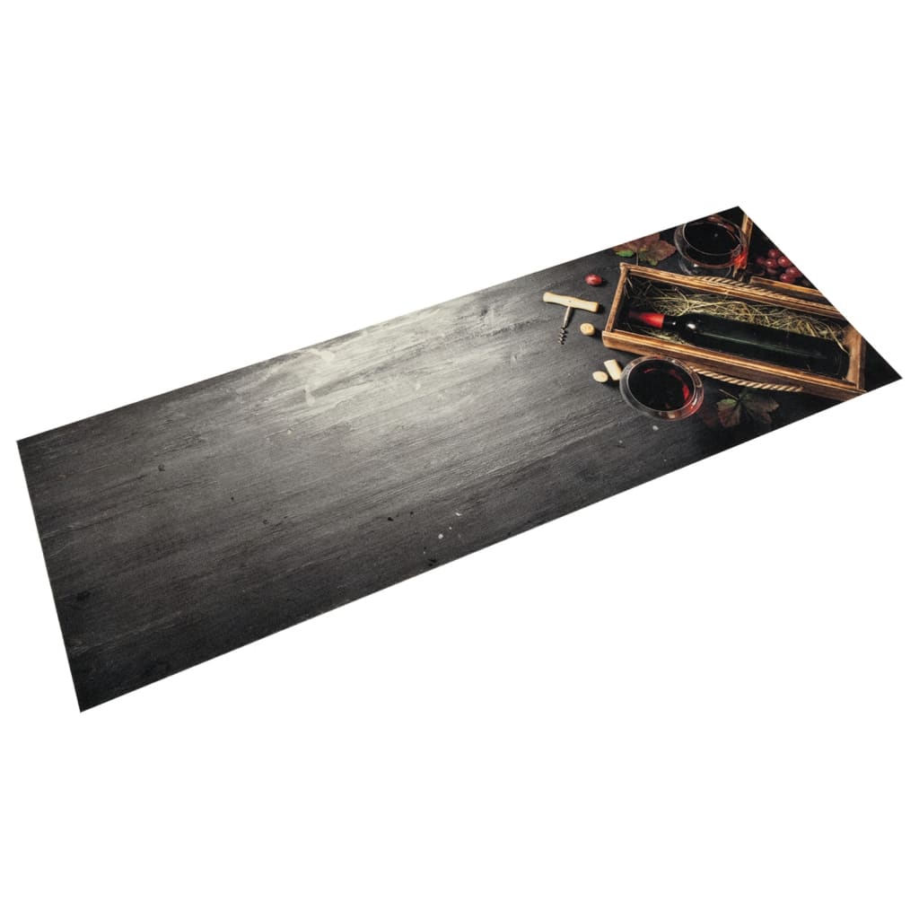 Vidaxl Dywanik Kuchenny Z Motywem Wina, 60X180 Cm, Aksamitny