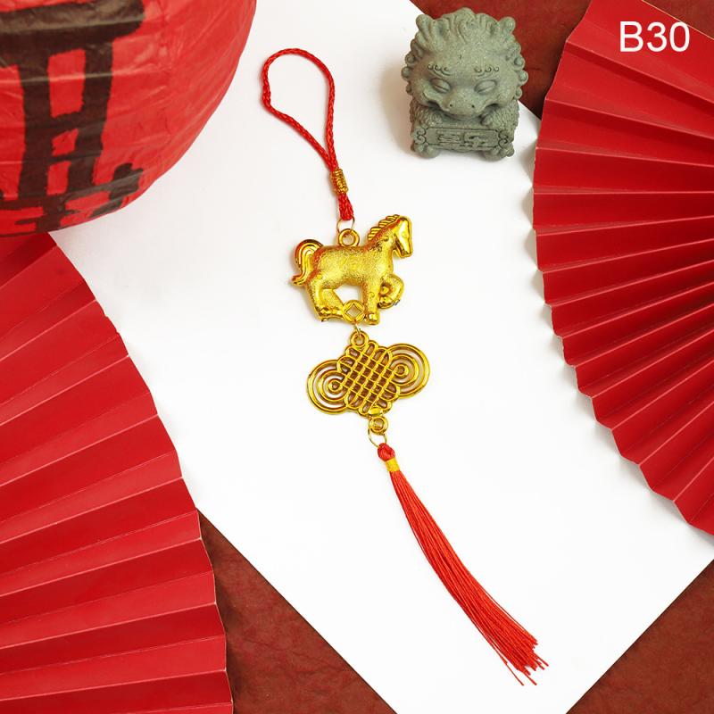 2026 год Лошади Декор Бонсай Намент Шарм Дерево Удачи Год Подвесные Украшения Кисточки Украшение для Автомобиля Праздник Весны Вечеринка