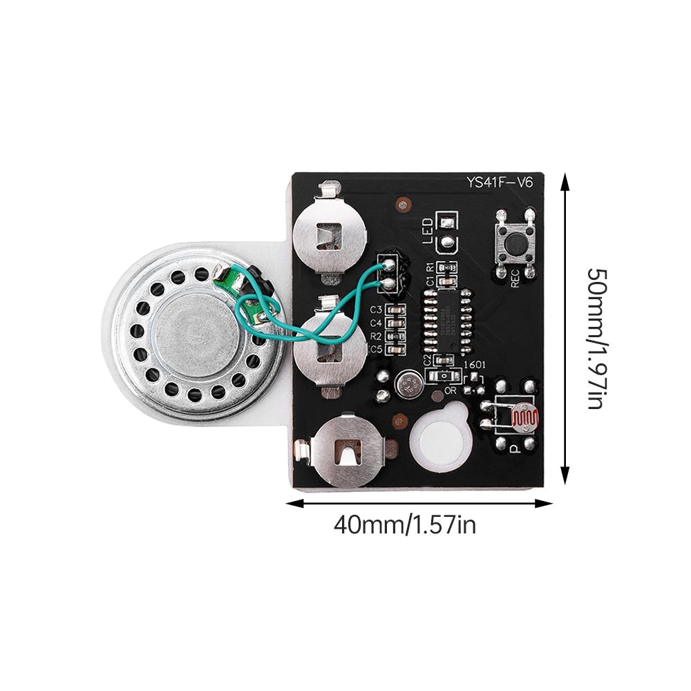 30s Sound Voice Music Recording Playback Module Button/Light Sensitive/Button with Extension Cord for Greeting Card DIY