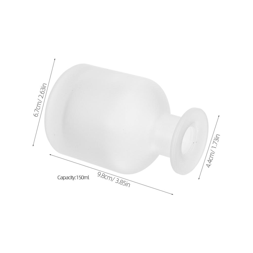 2Pcs Glass Diffuser Bottles for Reed Diffusers Elegant Cylindrical Design Empty Refillable Aromatherapy Jars Small Mouth