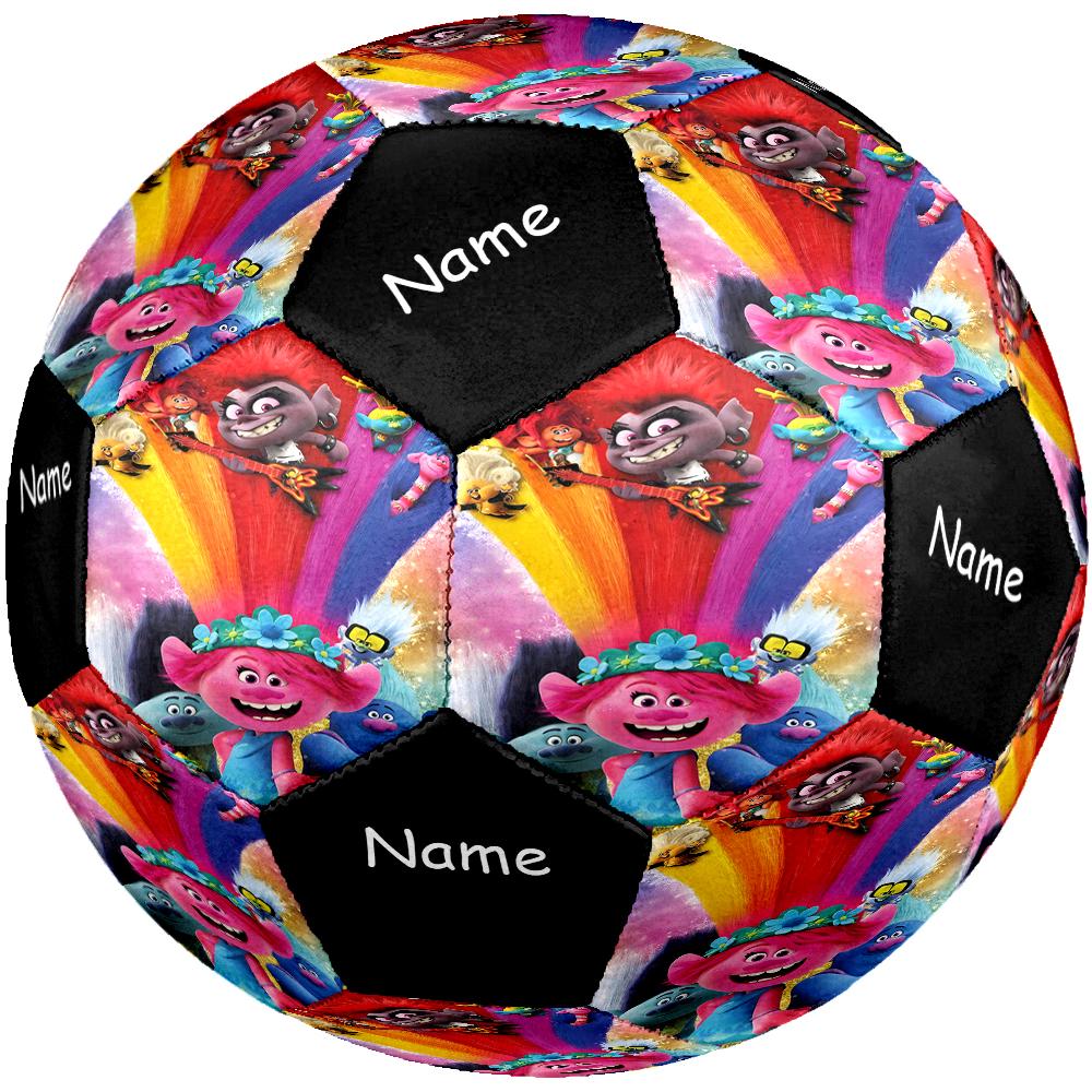Custom Name Trolls Theme Size 5 Soccer Ball, Suitable for Both Indoor and Outdoor Matches, a Gift Suitable for Everyone.
