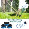 3 шт., струна Weed Eater для аккумуляторных триммеров 18 В, 24 В, 40 В, прочные нейлоновые катушки с предварительной намоткой, повышенная эффективность резки для домашнего использования