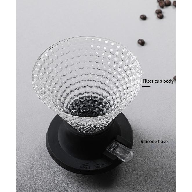 Кофейный набор V60 Стеклянный кофейник Кофейный фильтр Чашка для кофе Фильтрующая бумага Утолщенный стеклянный фильтр Кофейник