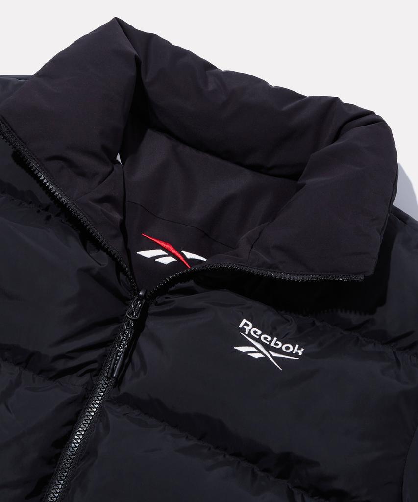 Reebok Векторная двусторонняя стеганая куртка с наполнителем - Черная:черный