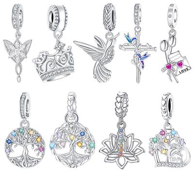Оригинальное Медное Листовое Дерево Жизни Элегантные Бусины Подвески-Птички Подходят для Браслетов DIY Любителю Украшений Другу Подарок