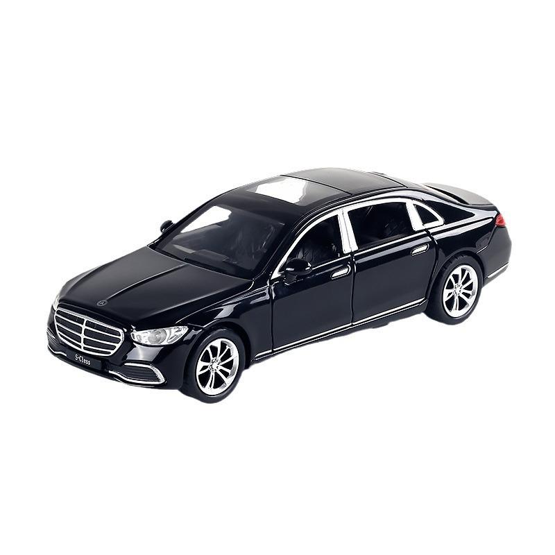 1/32 Benz S400 S-Class Модель автомобиля из легкого сплава Литые игрушечные транспортные средства Звук и свет Инерционные детские игрушечные машинки Коллекционные подарки для мальчиков