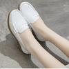 Женские мокасины, мягкие повседневные туфли для ходьбы, рабочая танкетка, дышащие, удобные, для кормления грудью, нескользящая подошва, белые туфли