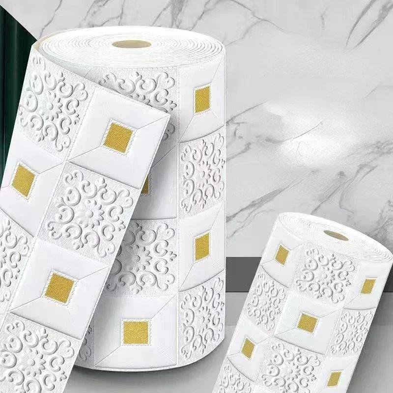 3D Наклейки на стену под кирпич DIY Декор Самоклеящиеся обои Для детской комнаты Спальни Кухни Домашний декор стен