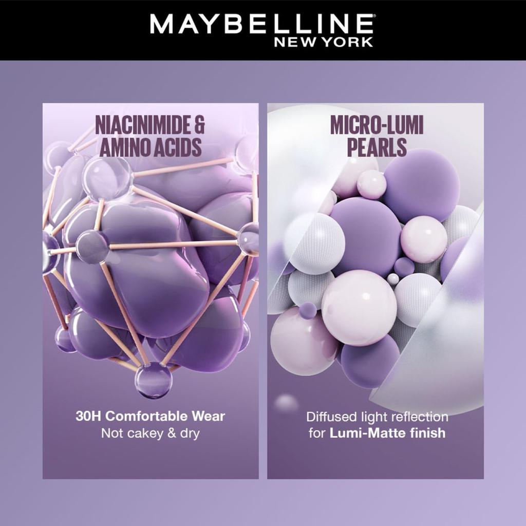 Maybelline Жидкая тональная основа New York Super Stay Lumi Matte 311, стойкость 30 часов, невесомое полное покрытие, не переносится, 35 мл