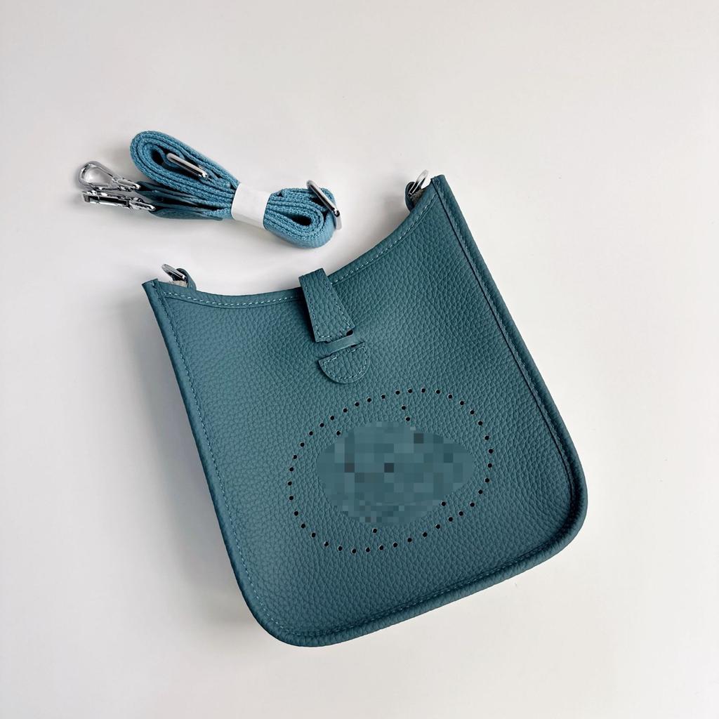 Сумка Женская Кожаная Сумка Через Плечо Премиальная Текстура Коровья Кожа Первого Слоя Сумка-Ведро Полая Узор Личи Сумка На Плечо