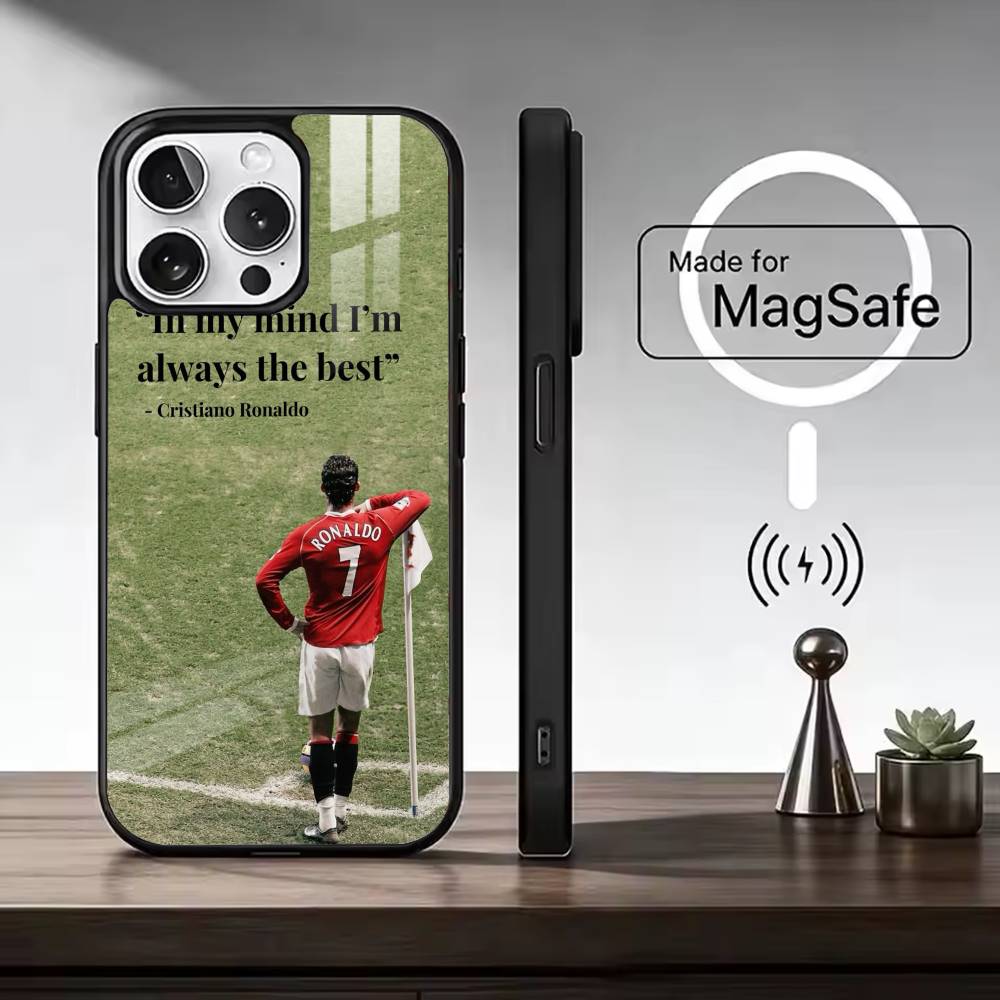 F-Famous Football Players C-CR7 Phone Case For iPhone17,16,15,14,13,12,11 Plus,Pro Max, New Magnetic Wireless Charging