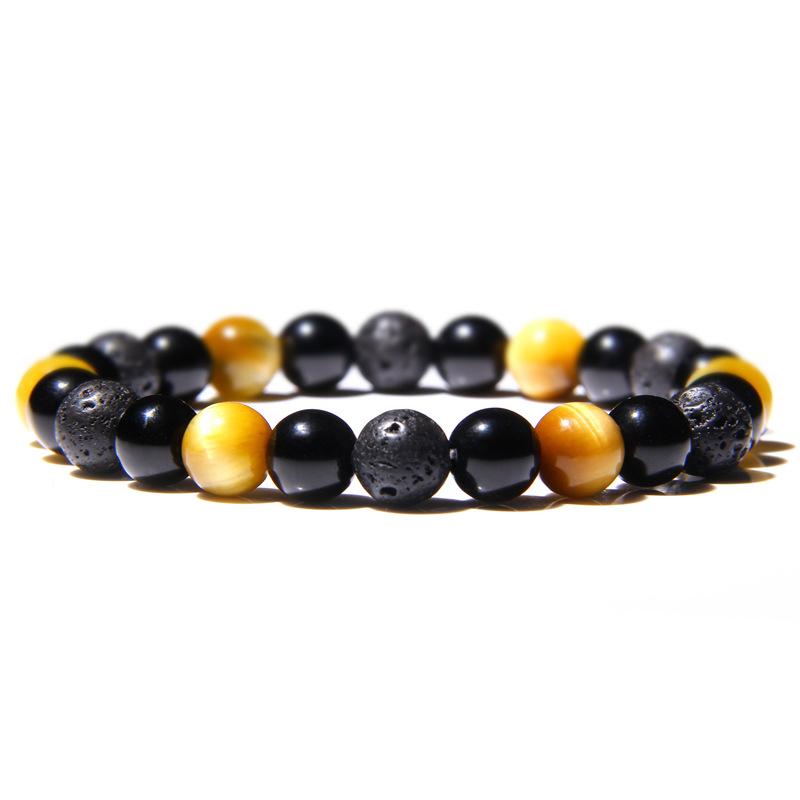 New Hematite Tiger Eye Pulsera Obsidian Bracelets Jewelry Soul Beads Natural Unisex